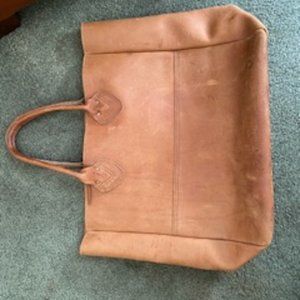 Vintage LL Bean Jumbo Leather Tote Bag